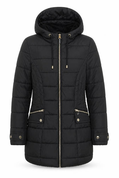 Womens UK Size 8 ELLE Black Puffer Jacket