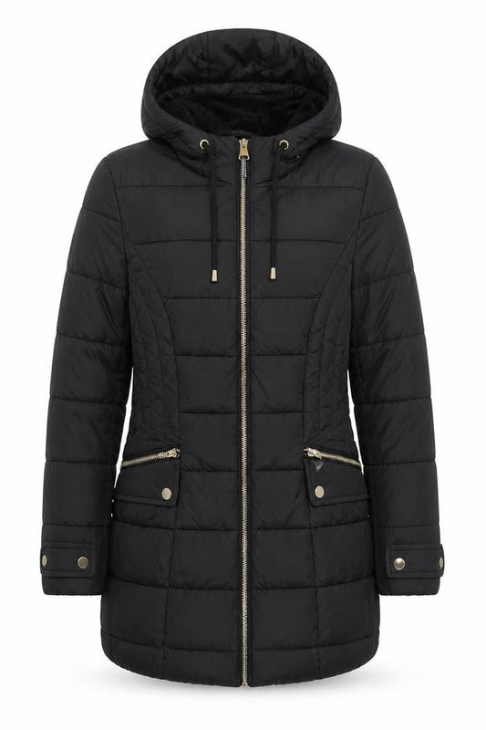 Womens UK Size 8 ELLE Black Puffer Jacket