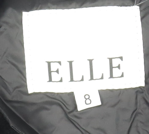 Womens UK Size 8 ELLE Black Puffer Jacket