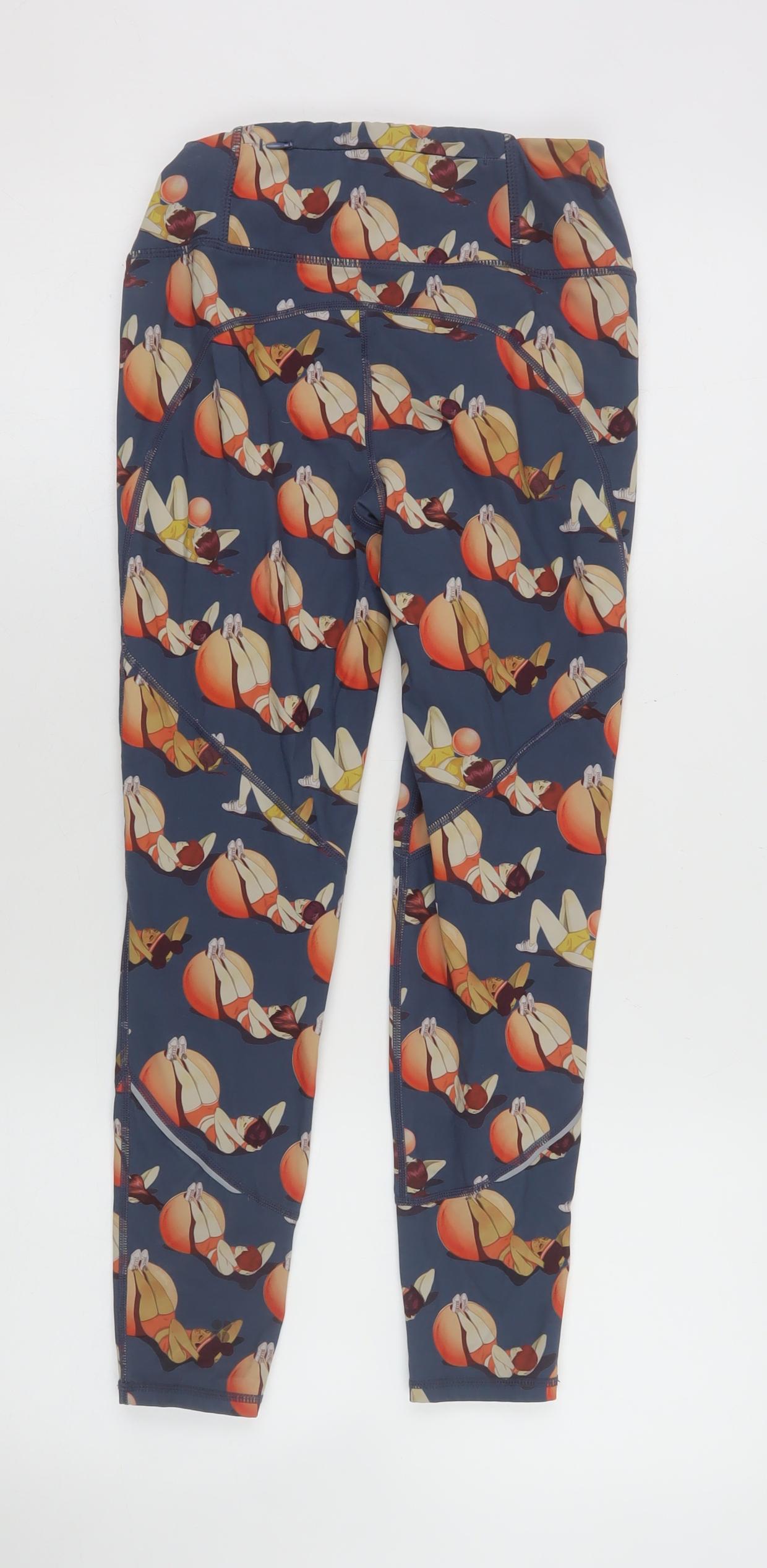 Womens UK Size XS Sweaty Betty Slim Fit Leggings Blue Leggings