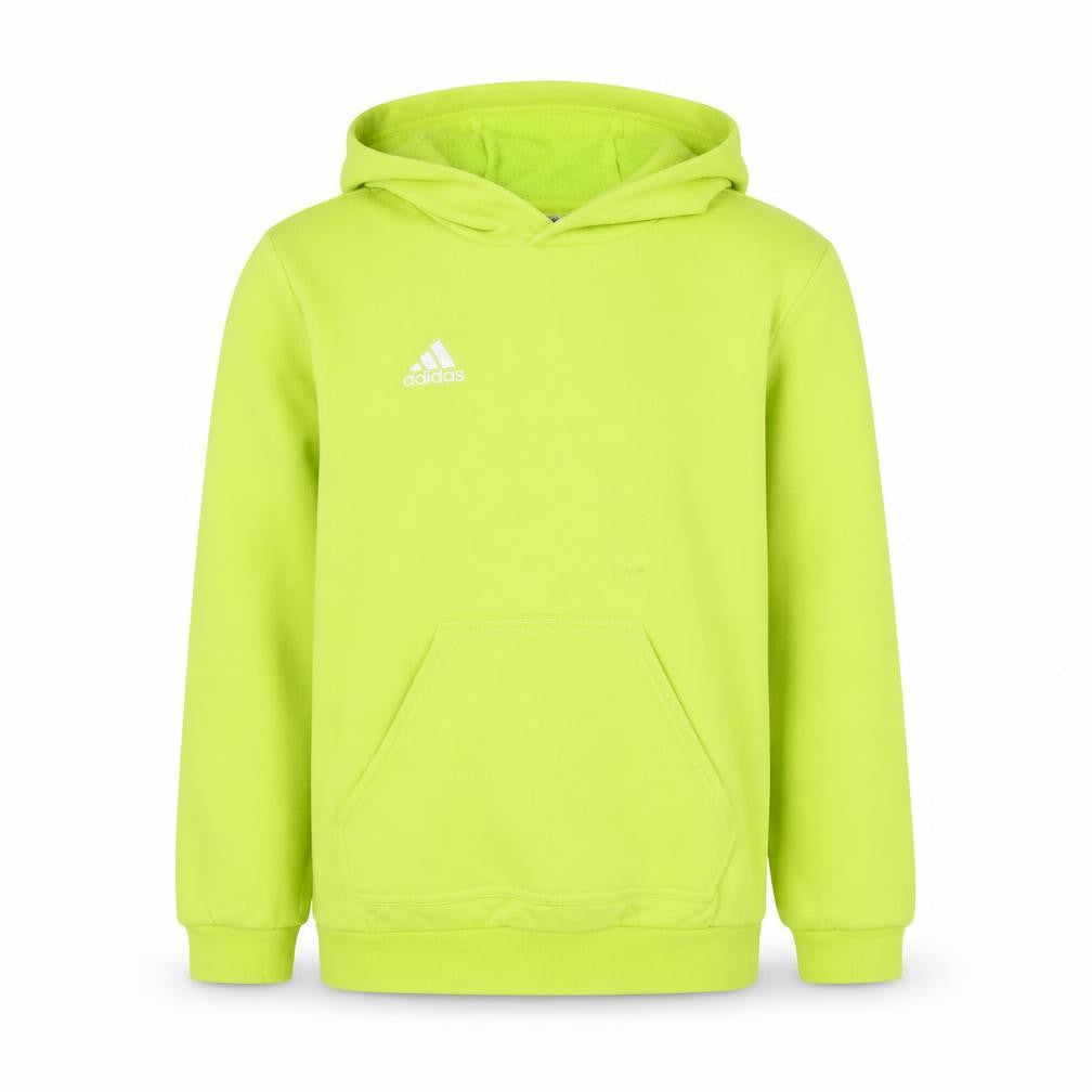 Front view of adidas girls’ green 9-10 years pullover hoodie regular fit