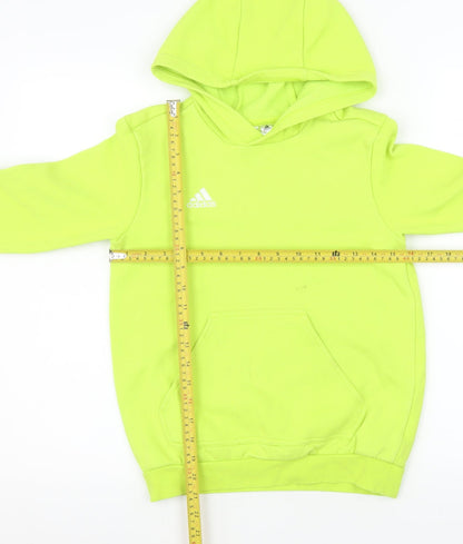 Girls UK Size 9-10 Years adidas Green Pullover Hoodie