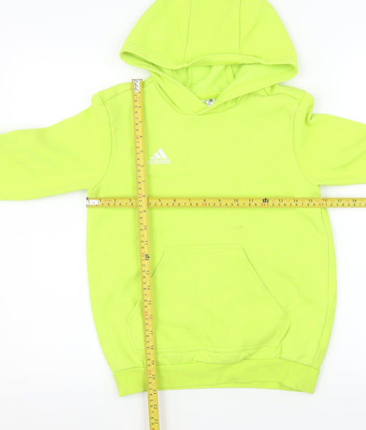 Girls UK Size 9-10 Years adidas Green Pullover Hoodie