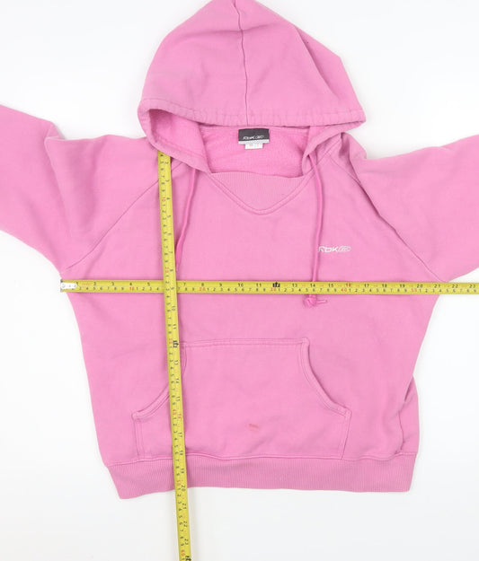 Womens UK Size 16 Reebok Pink Pullover Hoodie