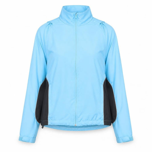 Front view of Crivit Sports Women's Blue Windbreaker Jacket, size 12
