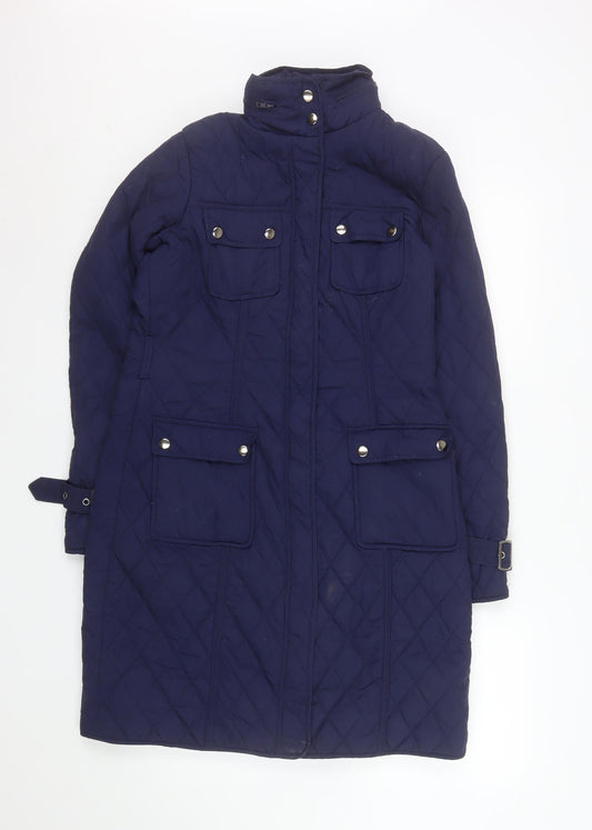 Womens UK Size 10 The Department Blue Quilted Coat