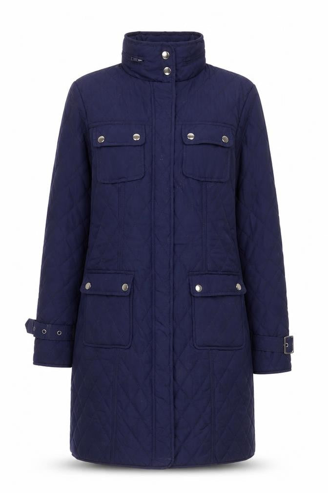 Womens UK Size 10 The Department Blue Quilted Coat