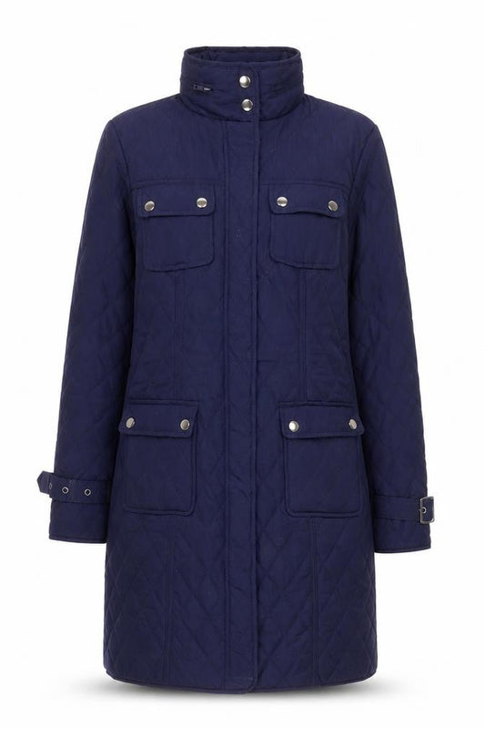 Womens UK Size 10 The Department Blue Quilted Coat
