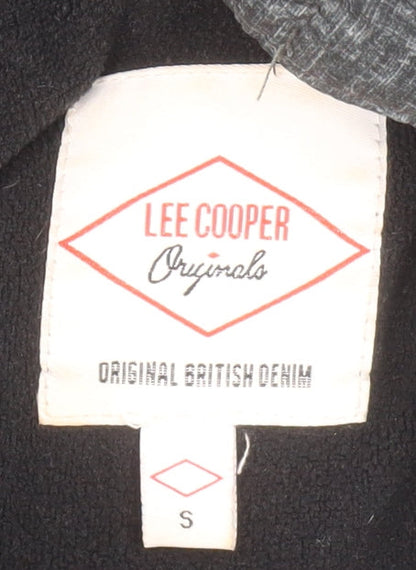 Lee Cooper Men's Grey Hooded Puffer Jacket S Regular Fit Winter Coat