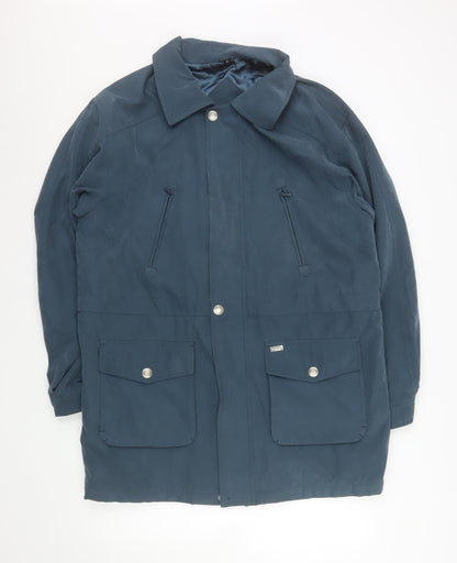 Womens UK Size M Saxon Blue Parka Coat
