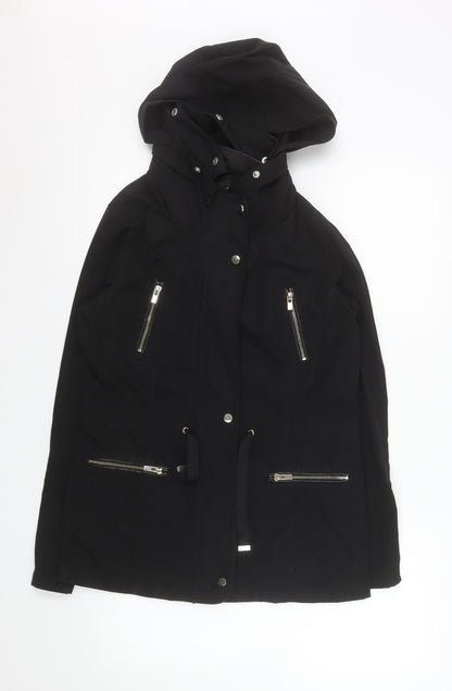 Womens UK Size 6 RESERVED Black Parka Coat