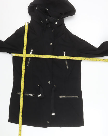Womens UK Size 6 RESERVED Black Parka Coat