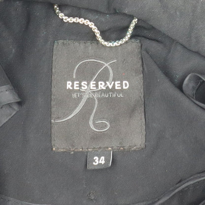 Womens UK Size 6 RESERVED Black Parka Coat