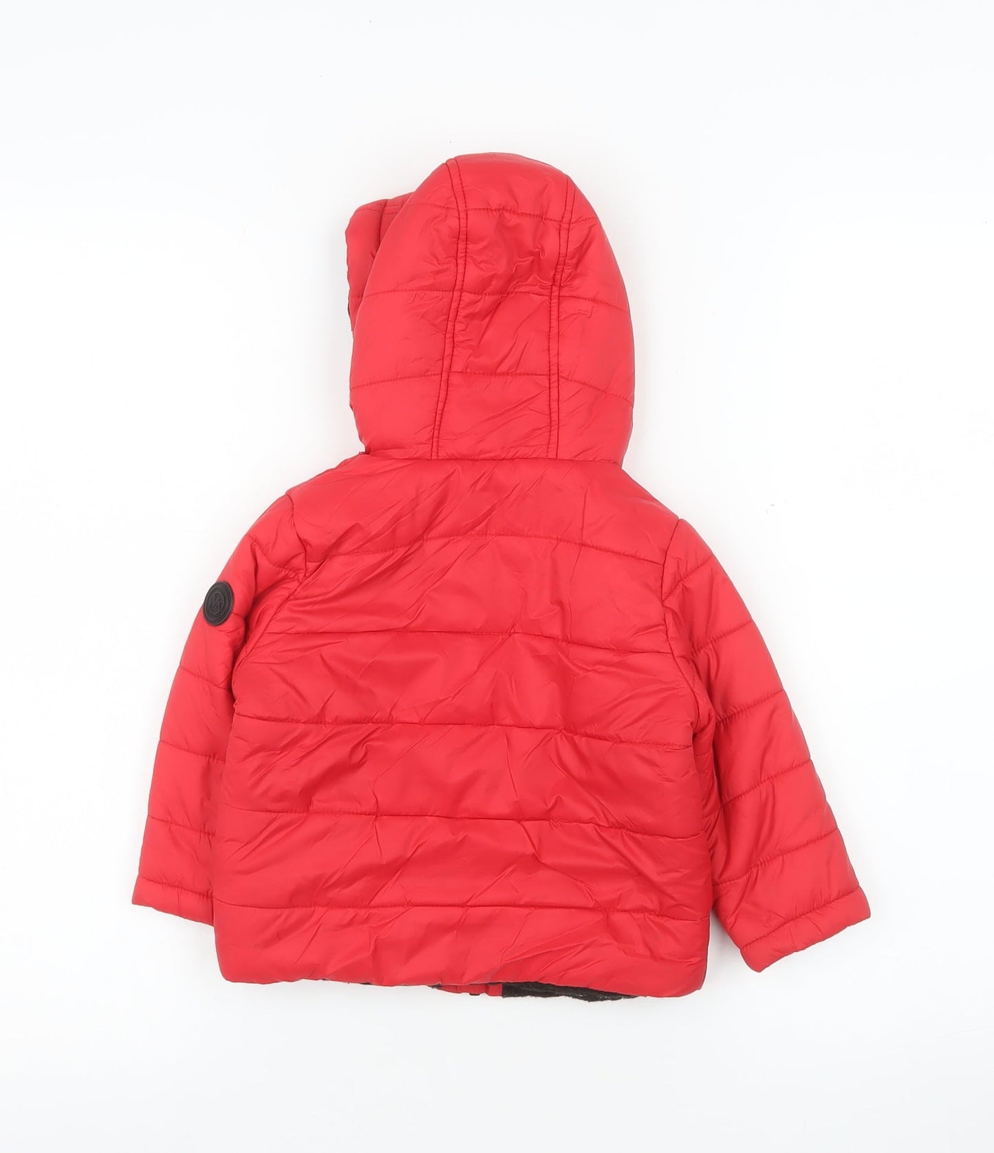 Michael Kors Red Puffer Jacket Unisex Baby 18-24 Months Hooded Winter Coat