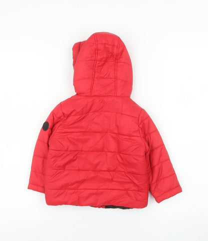 Michael Kors Red Puffer Jacket Unisex Baby 18-24 Months Hooded Winter Coat