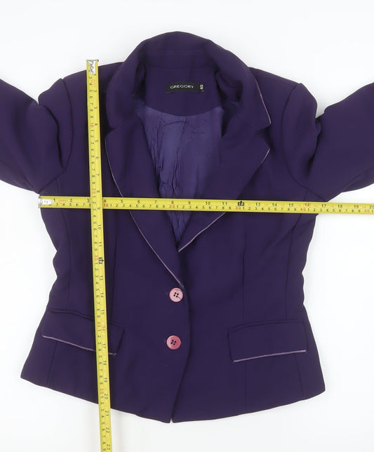 Womens UK Size 12 Gregory Regular Purple Blazer