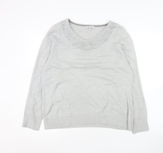 Womens UK Size 18 Marks and Spencer Grey Pullover Jumper