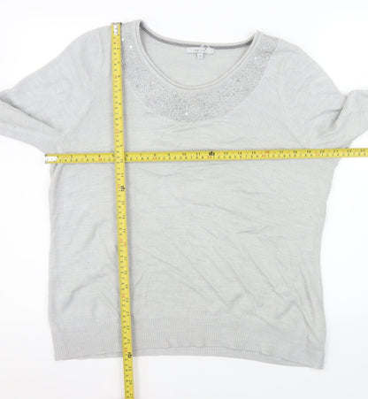 Womens UK Size 18 Marks and Spencer Grey Pullover Jumper