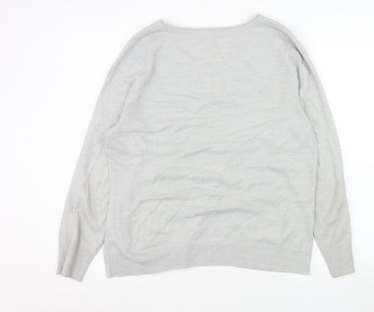 Womens UK Size 18 Marks and Spencer Grey Pullover Jumper