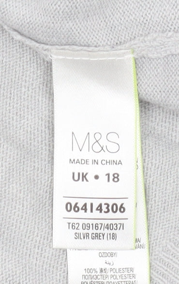 Womens UK Size 18 Marks and Spencer Grey Pullover Jumper