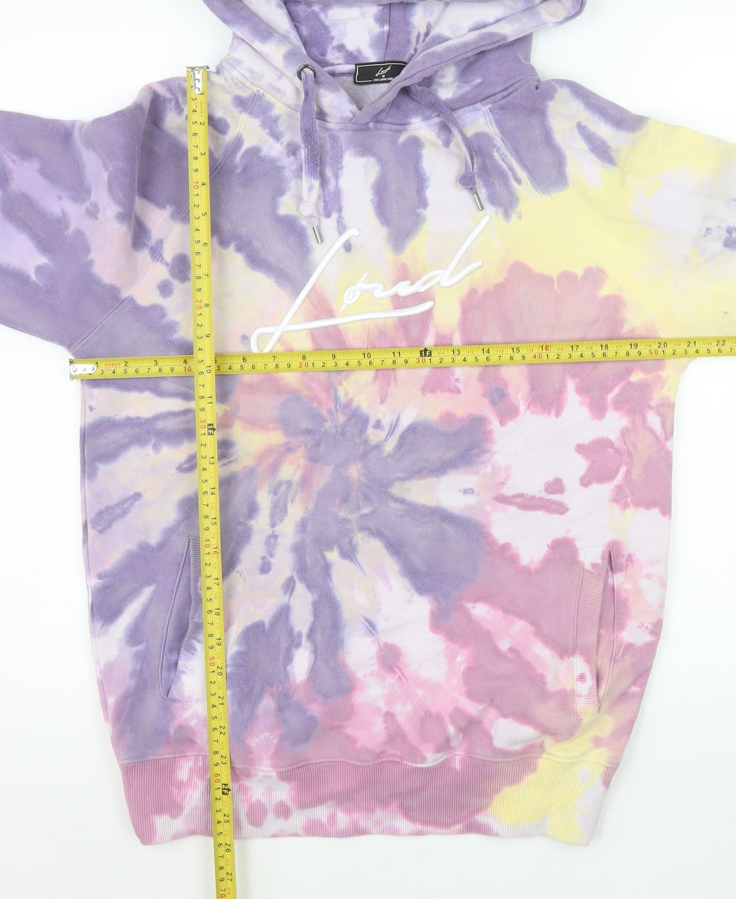 Womens UK Size M LOUD Multicoloured Pullover Hoodie