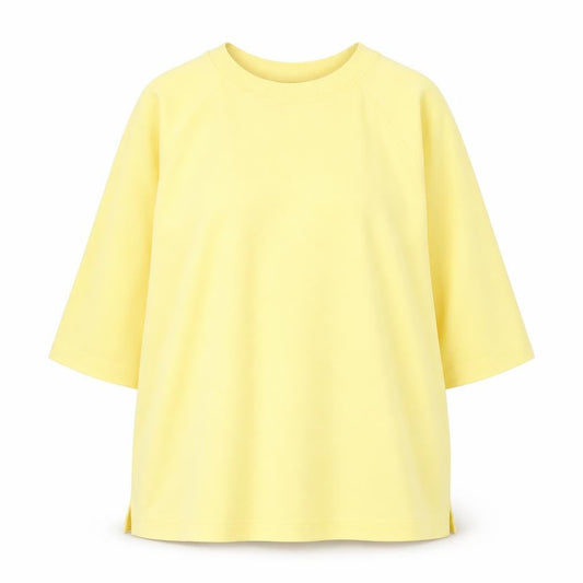 Womens UK Size M F&F Yellow Basic T-Shirt