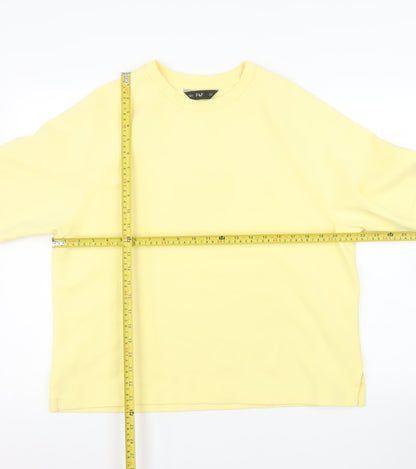 Womens UK Size M F&F Yellow Basic T-Shirt