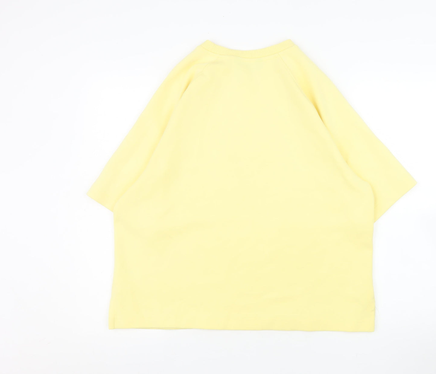 Womens UK Size M F&F Yellow Basic T-Shirt