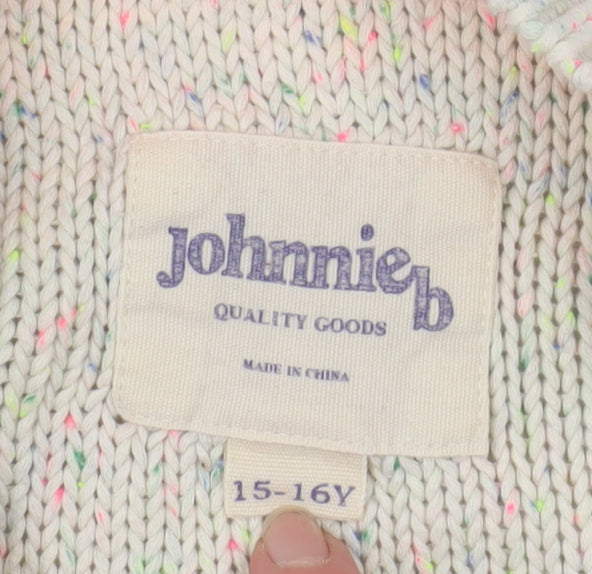 Boys UK Size 15-16 Years Johnnie b Ivory Pullover Jumper