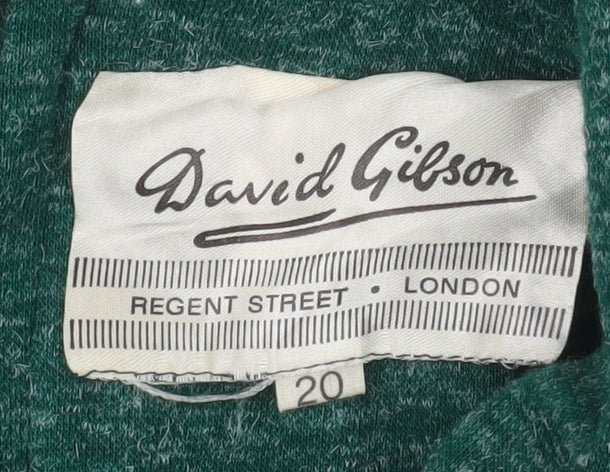Womens UK Size 20 David Gibson Green Tunic Blouse