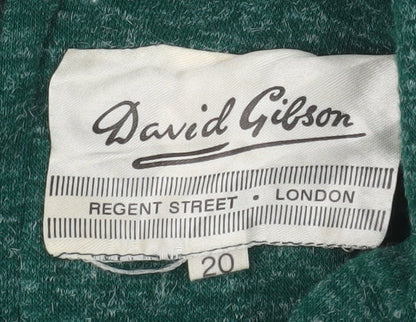 Womens UK Size 20 David Gibson Green Tunic Blouse