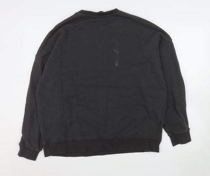 Womens UK Size 16 F&F Black Pullover Sweatshirt