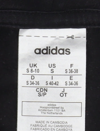 Womens UK Size S adidas Black Pullover Hoodie