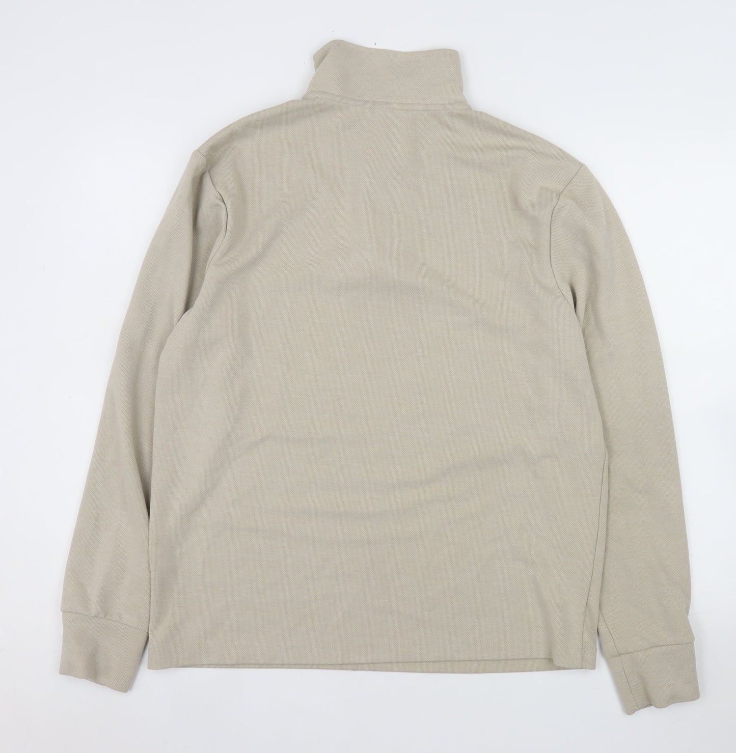 Mens UK Size M River Island Beige Henley Sweatshirt