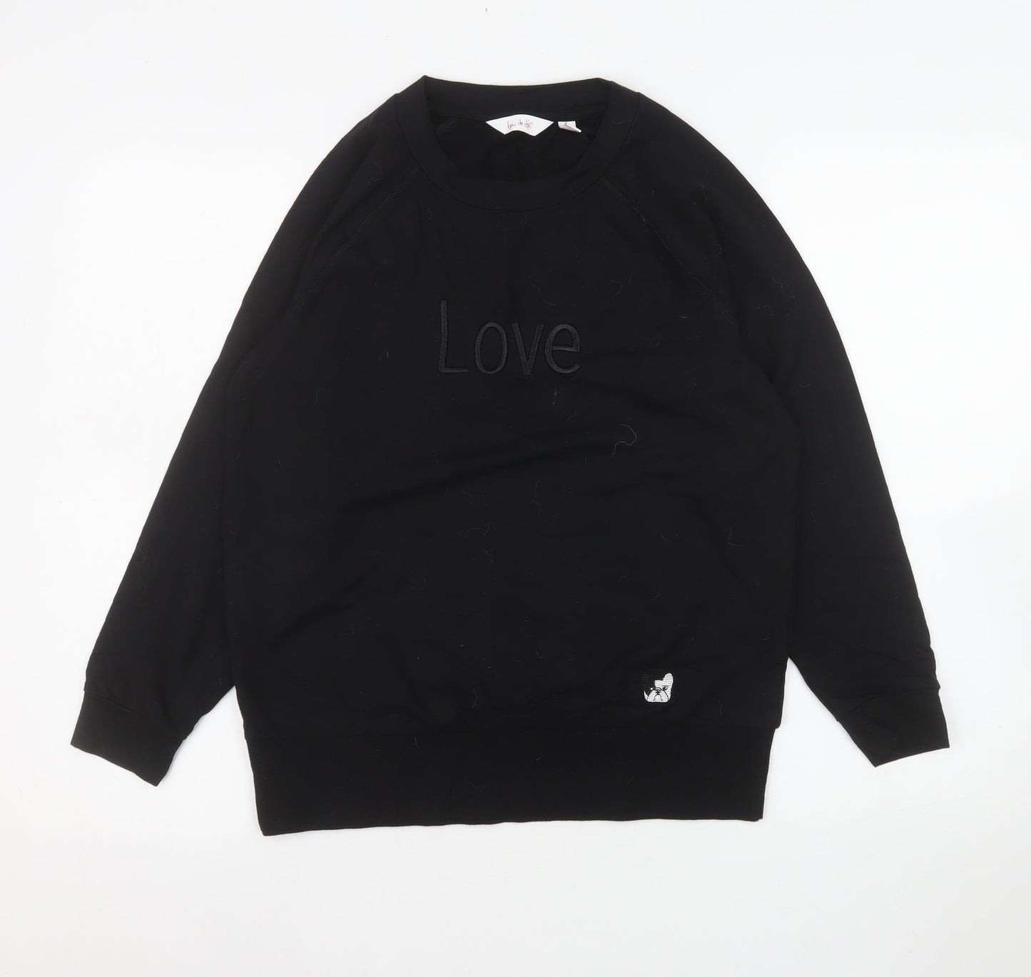 Womens UK Size S Ben de Lisi Black Pullover Sweatshirt