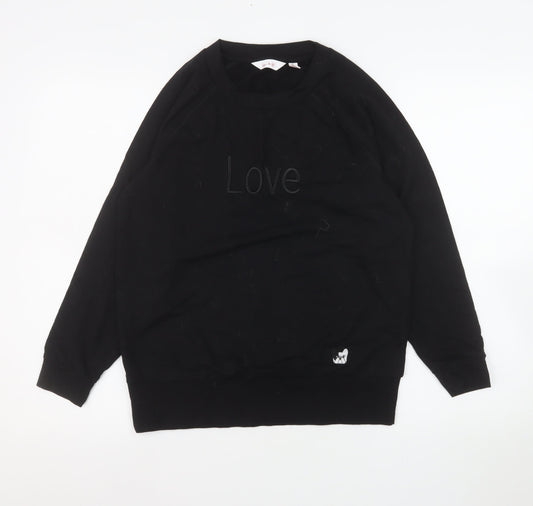 Womens UK Size S Ben de Lisi Black Pullover Sweatshirt