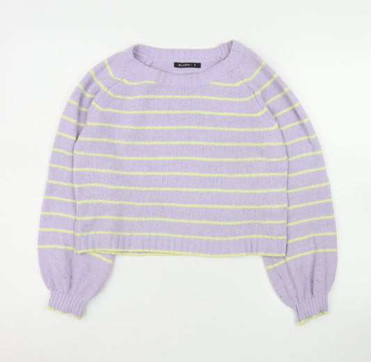Womens UK Size S Zudio Purple Pullover Jumper