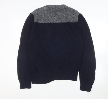 Mens UK Size L Banana Republic Blue Pullover Jumper