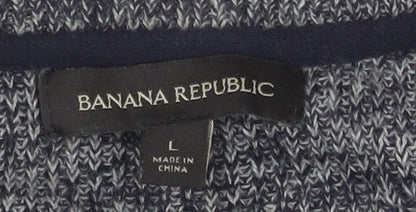 Mens UK Size L Banana Republic Blue Pullover Jumper