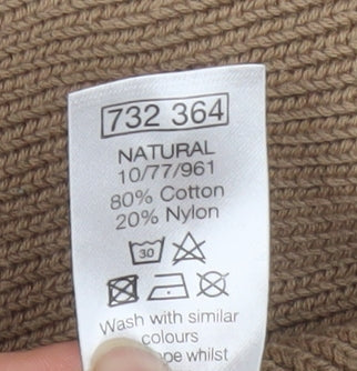 Womens UK Size 14 M&Co Beige Pullover Jumper