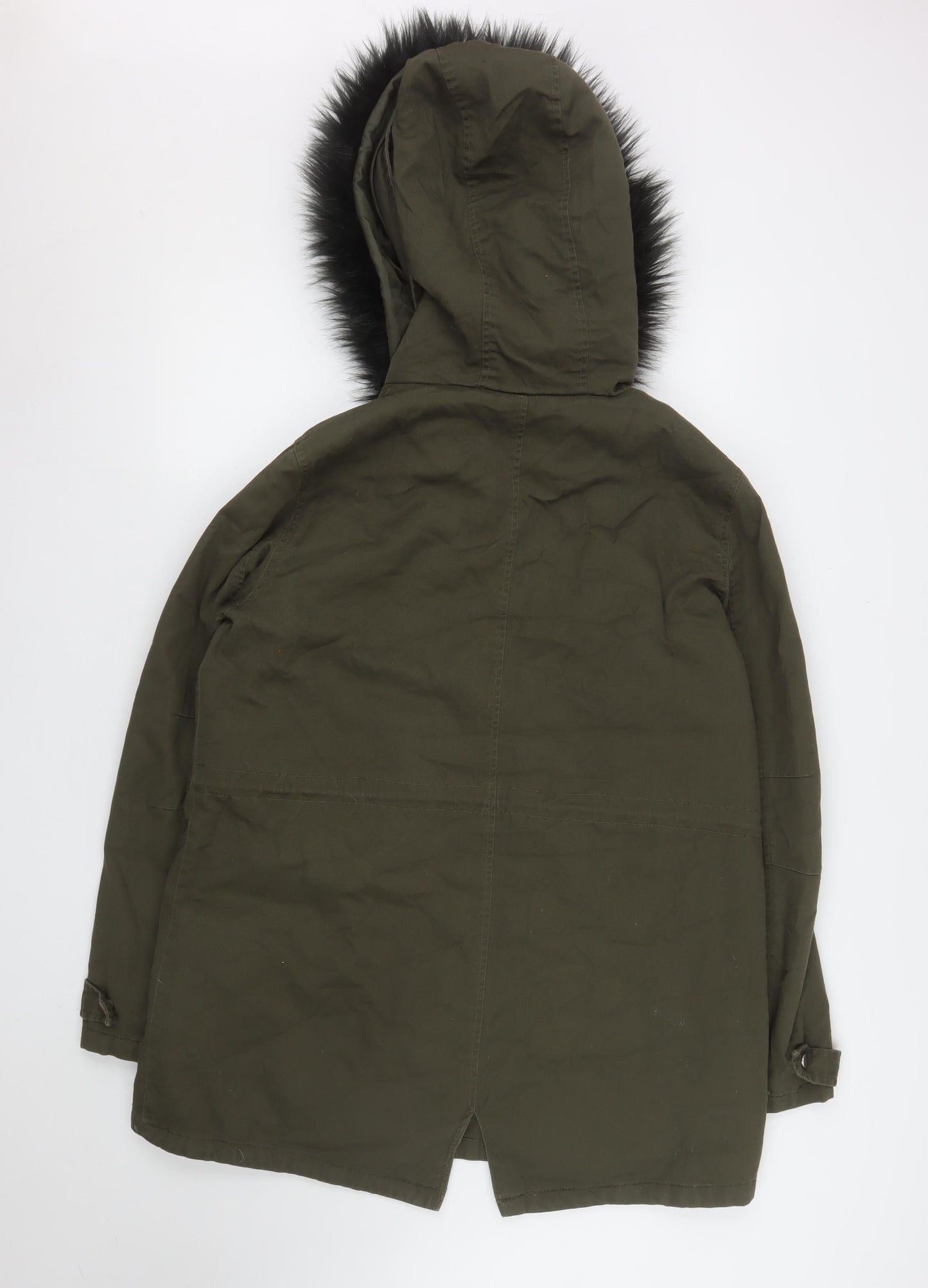 Womens UK Size 14 New Look Green Parka Coat