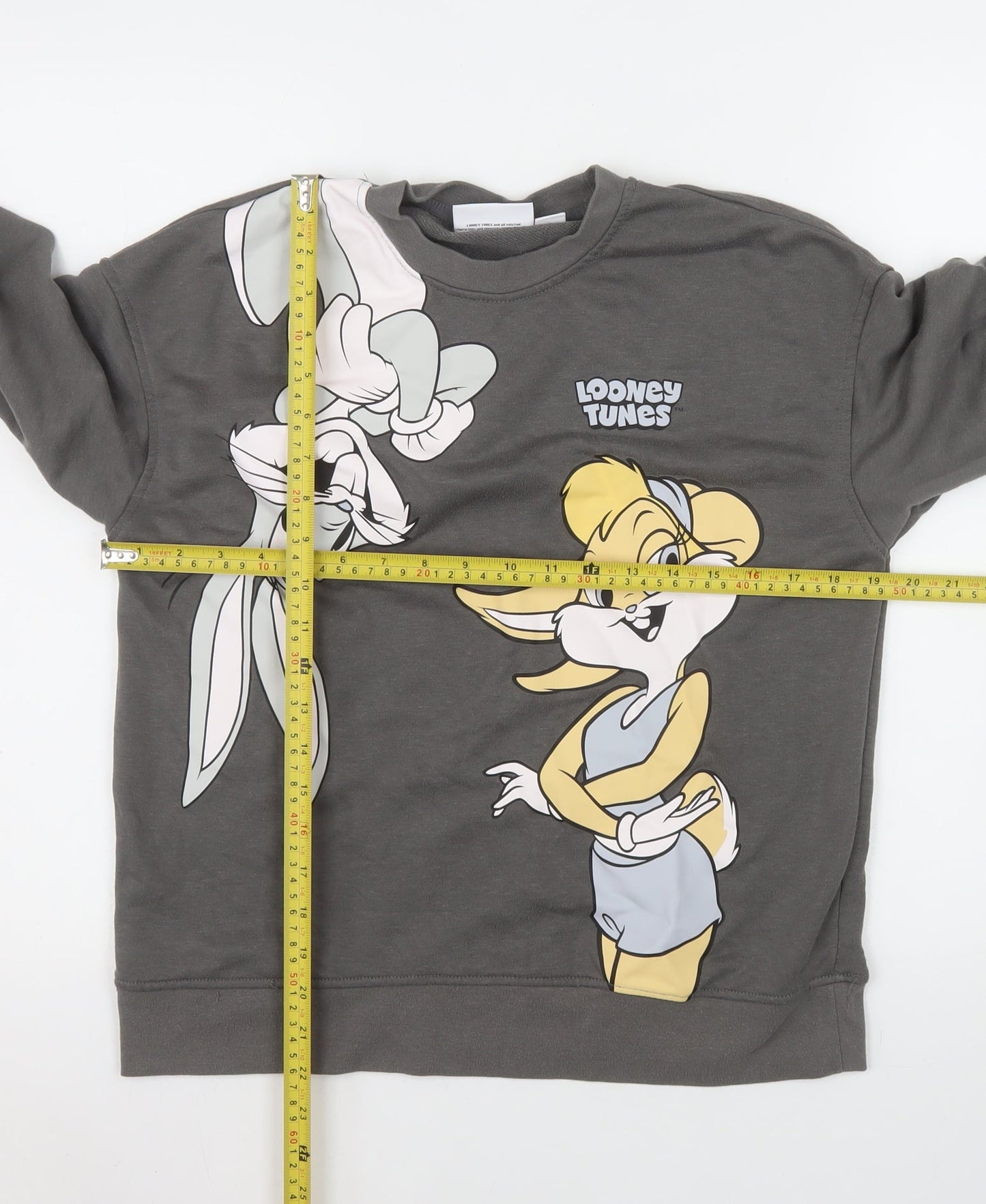 Womens UK Size XS Looney Tunes Grey Pullover Sweatshirt