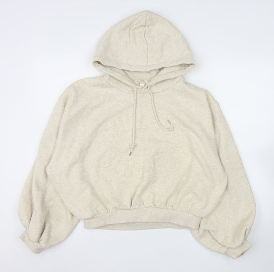 Womens UK Size M H&M Beige Pullover Hoodie