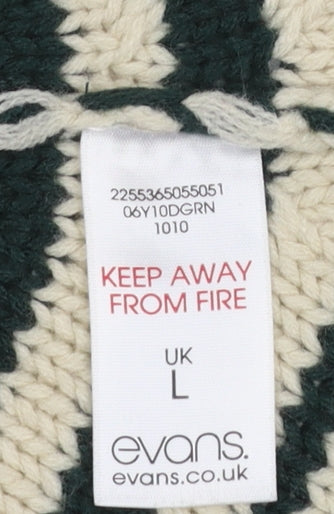 Womens UK Size L Evans Green Cape Jumper