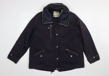 Womens UK Size 16 RJR John Rocha Blue Parka Coat