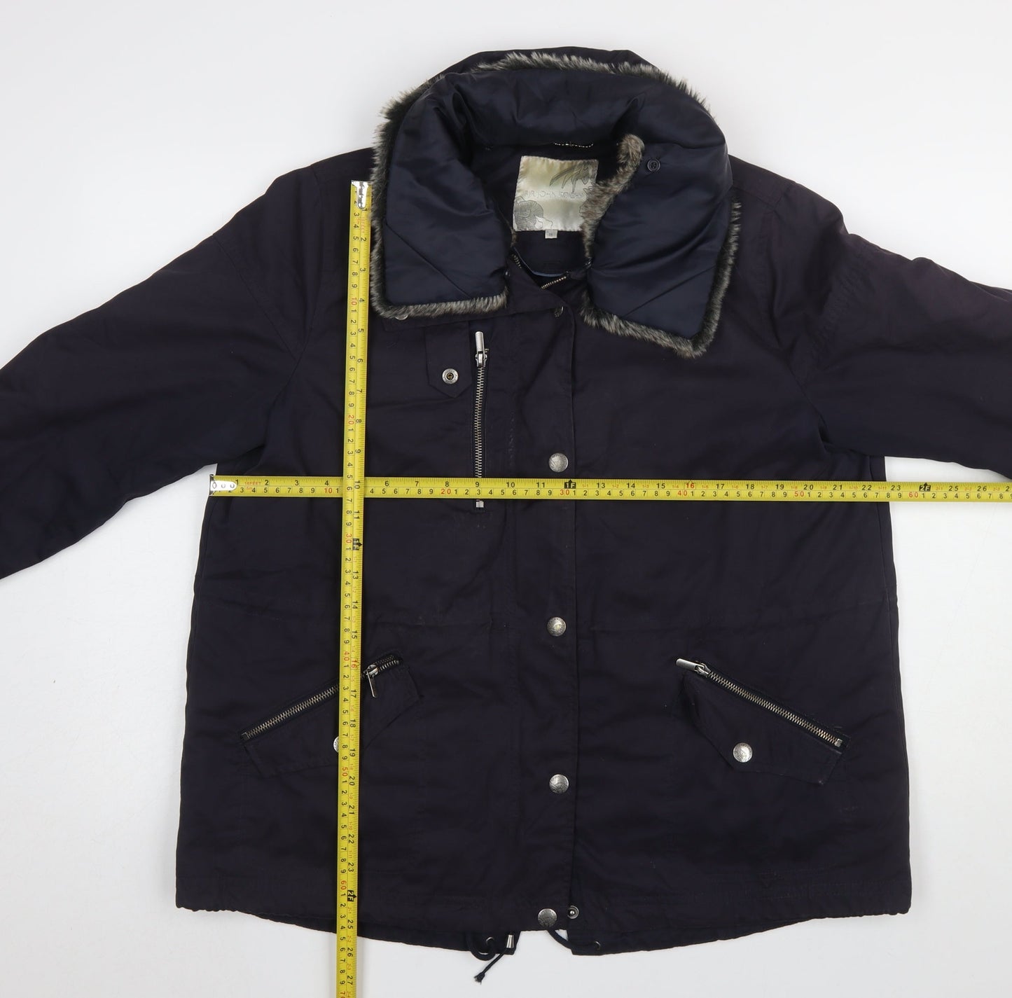 Womens UK Size 16 RJR John Rocha Blue Parka Coat