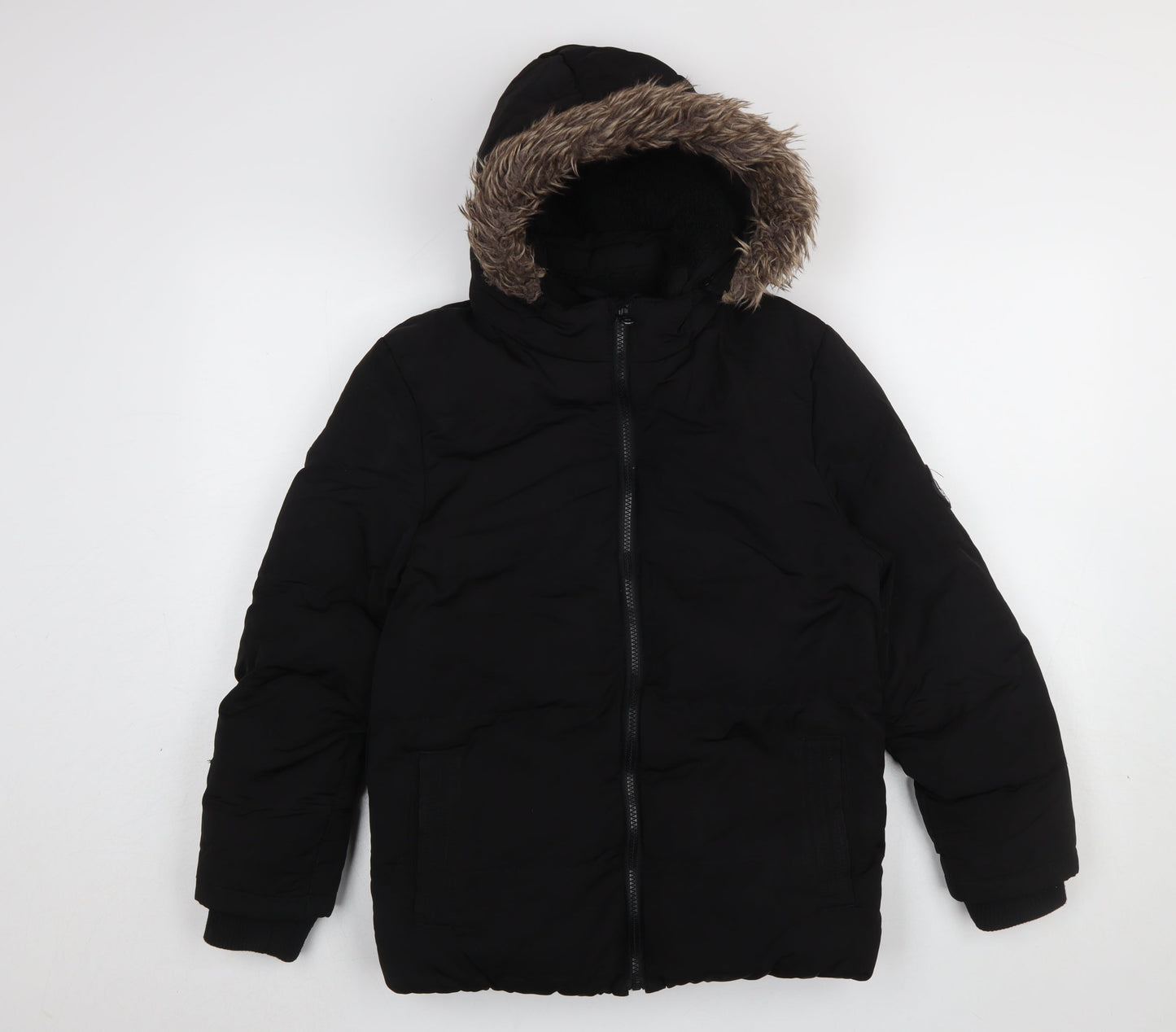 Boys UK Size 11-12 Years SoulCal & Co Black Puffer Jacket