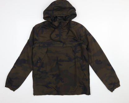 Mens UK Size S Brave Soul Green Anorak Coat