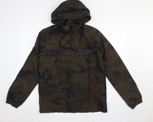 Mens UK Size S Brave Soul Green Anorak Coat