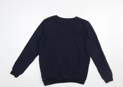 Hype Boys Blue Cotton Logo Pullover Sweatshirt 14 Years